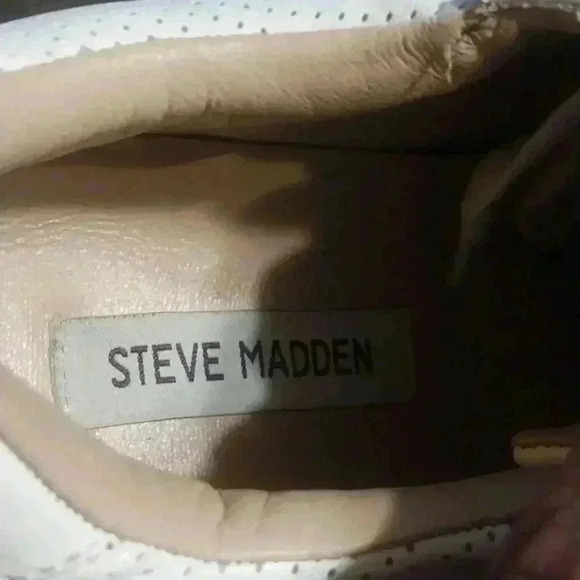 Steve Madden Toliver White Tennis Shoes Sneakers 7.5 - Picture 3 of 4
